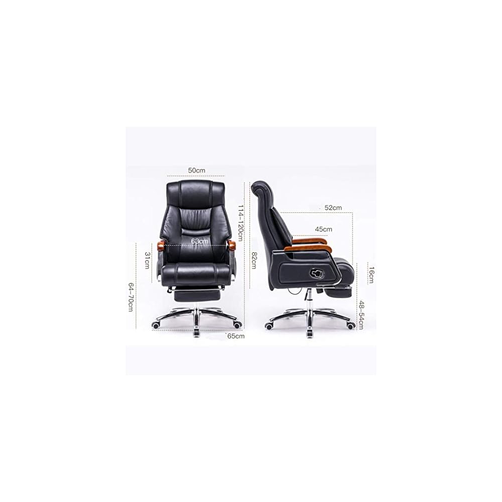 Stools Computer Chair Home Comfortable Lunch Break Chair Massage Reclining Office Chair Leather Boss Chair Lift Swivel Chair Backrest Chair (Color : PU Leather-Wine)