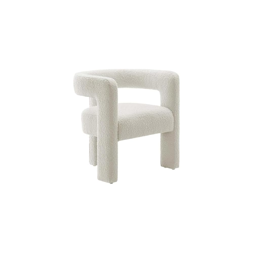 Modway EEI-6479-IVO Kayla Boucle Upholstered Armchair, Ivory