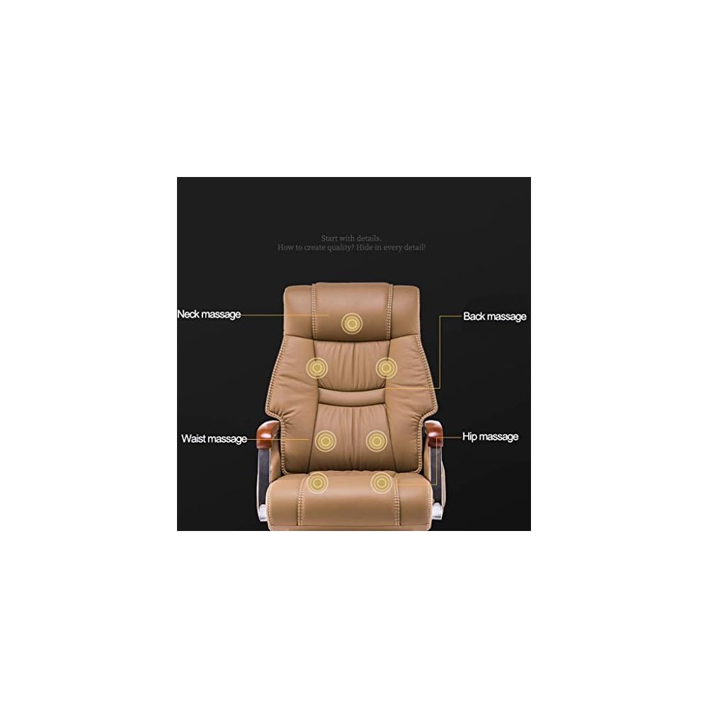 Stools Computer Chair Home Comfortable Lunch Break Chair Massage Reclining Office Chair Leather Boss Chair Lift Swivel Chair Backrest Chair (Color : PU Leather-Wine)