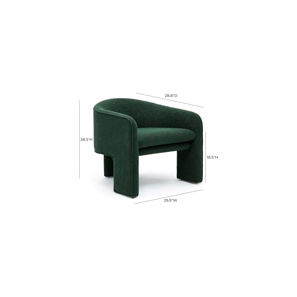 TOV Furniture Marla Forest Green Boucle Accent Chair
