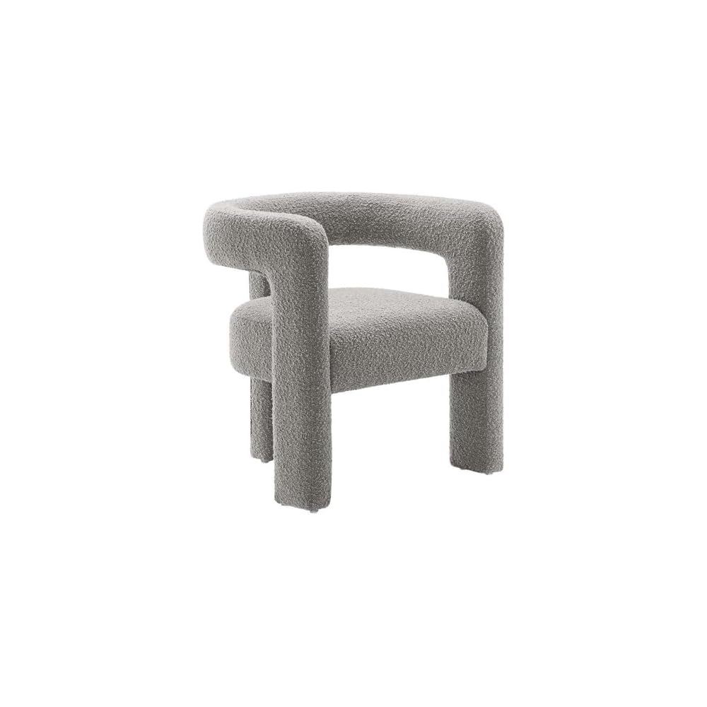Modway EEI-6479-IVO Kayla Boucle Upholstered Armchair, Ivory
