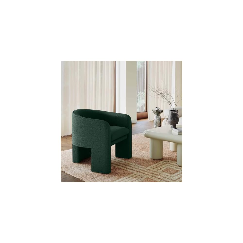 TOV Furniture Marla Forest Green Boucle Accent Chair