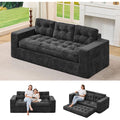 Hobestluk 2 in 1 Chenille Couch for Small Space Boneless Floor Sofa