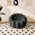 49.21'' Bubble Sofa, Oversized Bubble Couch Chair, Comfy Upholstered Mesh Fabric Floor Sofa, 3D Honeycomb Shape Modern Curved Couch for Living Room, Apartment, Small Space (Grey, 1 Seater)